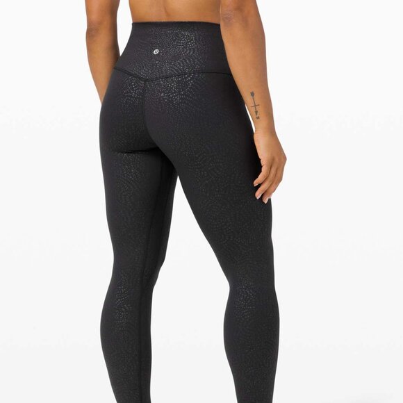 Lululemon Align Pant II 25" - Filigree Emboss Black - Size 4 - Picture 1 of 9